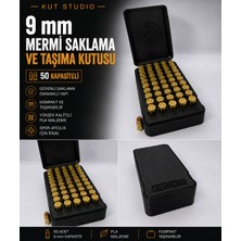 9 mm Mermi Saklama ve Taşıma Kutusu (50 Kapasiteli)