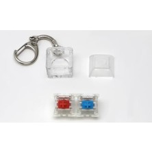 Spelt Outemu Blue ve Red Mavi ve Kırmızı Mekanik Switch Tuş Stres Atma Buton Test Anahtarlık Keycap