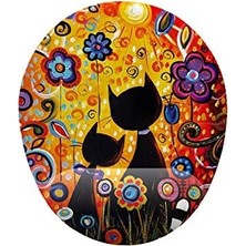 Gün Batımı ve Kediler Bilek Destekli Mouse Pad