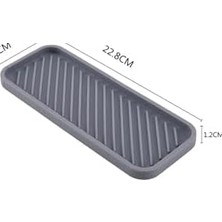 Silikon Yağdanlık Yağlık Standı Altlık,çok Amaçlı Organizer Sunumluk,sabunluk Altlığı 1 Adet Gri