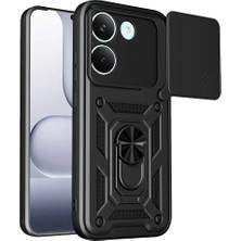 Nemere Mey Ithalat®   Poco X8 Pro Pars Lens Yüzüklü Silikon - Siyah