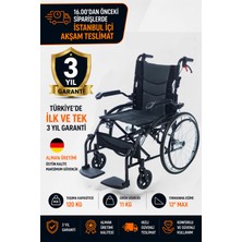 Tagesan Römer R211 Gri Hafif Manuel Tekerlekli Sandalye – 11 kg Alüminyum Şase, 3 Kademeli Ayaklık, Yukarı Açılabilir Kolçaklı
