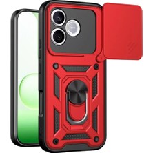 Nemere Mey Ithalat®  Huawei Honor 600 Lite Pars Lens Yüzüklü Silikon - Kırmızı