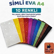 Bafix Saygılıofis A4 Simli Eva Yapışkansız  20X30CM 10 Renk 20*30 Anaokulu Etkinlik