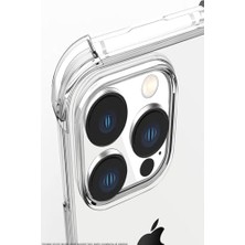 Apple iPhone 15 Pro Kapak Kamera Bölümü Açık Antişok Airbag Köşe Korumalı Silikon Şeffaf Kılıf