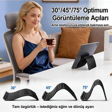 Katlanabilir Silikon Telefon Tablet Standı Ayarlanabilir Açılı Taşınabilir Bükülebilir Masaüstü Telefon Tutucu Turuncu