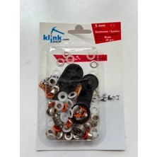Klinkshop 3 Numara Turuncu Boyalı Renk Kuşgözü - 5 mm Çekiçle Uygulamalı Paket-25 Adet Paslanmaz Pirinç Kuşgözü