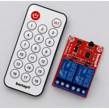 OEM 2 Kanal Ir Kumandalı Röle Kartı | 12V Dc | Uzaktan Kumandalı Röle Modülü