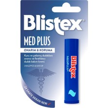 Blistex Medplus Stick Kuru ve Çatlamış Dudaklara Onarıcı ve Ferahlatıcı Dudak Bakım Kremi Spf 15 X2