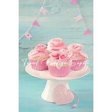 Takribi 200 Adet Standart Boy Pembe Muffin Kek Kalıbı, Browine Kalıbı 40X30 Mm, Cupcake Kağıdı Doğum Günü Parti Dekorasyonu Için