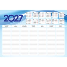 Genel Tedarik 2027 Mavi Masa Sümeni-A3 Ebat (29.7X42 Cm)-Üstten Tutkallı 50 Yapraklı Altı Kartonlu