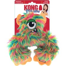 Kong Frizzles Frazzle Tek Gözülü Sevimli Canavar Sesli Peluş Köpek Oyuncağı M