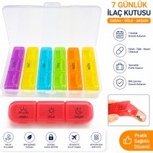 Hili 7 Günlük Ilaç Kutusu - Sabah Akşam 3 Bölmeli - Taşınabilir Tasarım