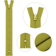 Podyum Baskı Pantolon Fermuarı | Tip:3 Fermuar Uzunluk: 22 cm Yağ Yeşili 10 Adet