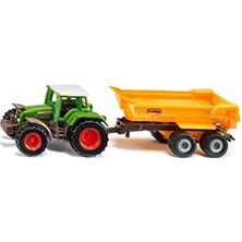 Siku 1605, Krampe Damperli Kamyonlu Fendt Traktör, Oyuncak Traktör, Metal/plastik, Yeşil/sarı, Çıkarılabilir Kabin, Devrilme Teknesi, Düz Koşu Kauçuk Tekerlekli Treyler, Treyler Kaplin