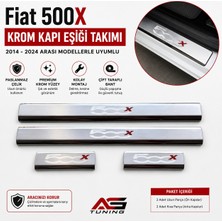 A&G Tuning Fiat 500X Krom Kapı Eşiği Takımı 2014 - 2024 Arası Paslanmaz Çelik