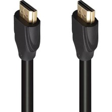 Sh Ticaret Fully G-507K Plastik Düz Siyah 25 Metre Gold Poşetli HDMI Kablo