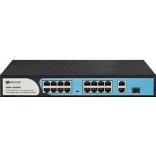 Bdcom S1200-16P2G1S 19 Port 10/100 16XPOE 180W 2ge RJ45 + 1ge Sfp Yönetilemez Sw