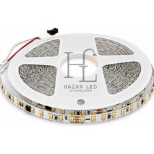 Hazar Led 24 Volt WS2811 Gün Işığı Pixel Şerit LED 2835 120 Ledli IP20 Iç Mekan 10 Metre