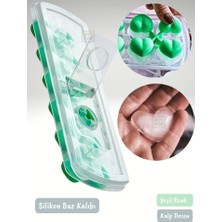 Jet's Home Buz Kalıbı Silikon Buzluk 12 Bölmeli Kalp Desenli Buz Küpü Bpa Free