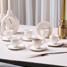 Aryıldız Serena Gold 12 Parça 6 Kişilik Kahve Fincan Takımı 90 ml