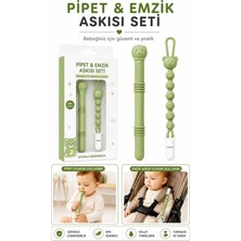 Erma Home 2'li Diş Kaşıyıcı Seti | Pipet ve Emzik Askısı | Bebek Dişlik