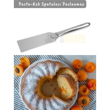 Jet's Home Pasta Spatulası Paslanmaz Kek Spatulası Krema Spatula No:2 Çelik 25 cm