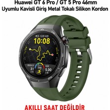 Dexmon Huawei Gt 6 Pro / Gt 5 Pro 46MM Uyumlu Kavisli Giriş Metal Tokalı Silikon Terleme Yaptırmaz Soft Kordon Kayış