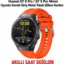 Dexmon Huawei Gt 6 Pro / Gt 5 Pro 46MM Uyumlu Kavisli Giriş Metal Tokalı Silikon Terleme Yaptırmaz Soft Kordon Kayış