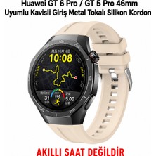 Dexmon Huawei Gt 6 Pro / Gt 5 Pro 46MM Uyumlu Kavisli Giriş Metal Tokalı Silikon Terleme Yaptırmaz Soft Kordon Kayış
