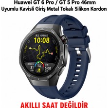 Dexmon Huawei Gt 6 Pro / Gt 5 Pro 46MM Uyumlu Kavisli Giriş Metal Tokalı Silikon Terleme Yaptırmaz Soft Kordon Kayış
