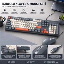 Jolita MacBook Pro 14.2" M5 Pro Uyumlu Kablolu Klavye Mouse Seti