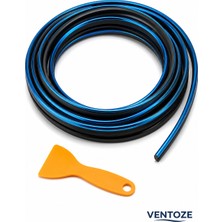 Ventoze Araç Içi Dekoratif Trim Şeridi 5 Metre Mavi Esnek Pvc Torpido Kapı Klima Çıtası