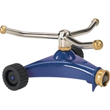 Vavis Dramm 15055 Colorstorm Premium 3 Kollu Dönen Fıskiye, Ağır Hizmet Metal Tekerlekli Tabanlı, Mavi