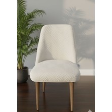 Arife Home Mutfak Sandalye Kılıfı-Tek Adet Kaliteki Tam Saran Yıkanabilir Oval Sandalye Örtüsü Chair Cover