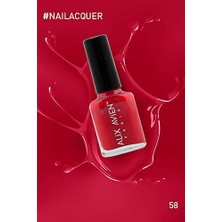 Vavis Koyu Kırmızı Oje 58 - Yüksek Pigmentli Uzun Süreli Kalıcılık Hızlı Kuruma - Nail Lacquer 58