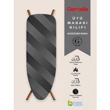 Gercella (Hediyeli)Nirvana Grey Ütü Masası Kılıfı Bezi Örtüsü