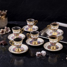 Aryıldız Constella 12 Parça 6 Kişilik Kahve Fincan Takımı Gold 90 ml