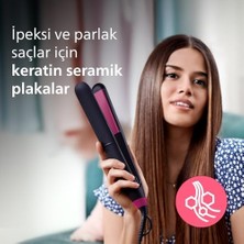 Vavis Saç Düzleştirici, Keratin Seramik Plaka, Thermoprotect Teknolojisi, 2 Sıcaklık Ayarı, Tuş Kilidi, 60 Saniyede Isınma, 220°C’YE Kadar Sıcaklık Ayarı, BHS375/00