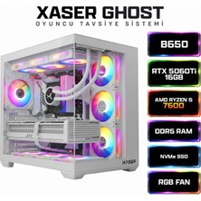 Xaser Ghost X230 Ryzen 5 7600 16GB Ram 1tb M.2 Nvme SSD 16GB RTX5060TI Sıvı Soğutmalı Oyuncu Bilgisayarı
