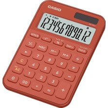 Casio MS-20YC-RD 12 Hane Kırmızı Masa Üstü Hesap Makinesi (Kdo)