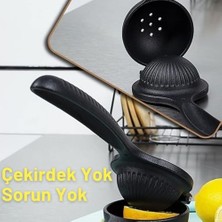 Vavis Döküm Limon Sıkacağı Siyah Metal Narenciye Sıkacağı - Manuel Limon Mandalina ve Portakal Sıkacağı - Limon Presi Büyük Boy Sıkacak - Metal El Limon Sıkacağı