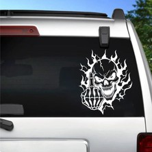 Sticker Usta Iskelet Kurukafa Sticker - Iskeletor Kurukafa Kuru Kafa Sticker - Araba Oto Motosiklet Karavan Cam Laptop Sticker - 00352