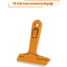 Nublado Cam Kazıma Bıçağı Jiletli Saplı 15 Cm, 6,5 cm Geniş Uçlu Etiket, Yapışkan, Buz ve Kar Temizleme Aparatı, Ev, Vitrin ve Araç Camları Için Ergonomik Pratik Cam Kazıyıcı Temizlik El Aleti