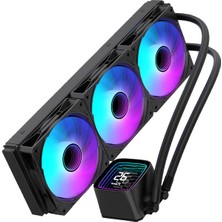 Gameline Hk-02 Isı Göstergeli 360MM Argb Sıvı Soğutucu Siyah