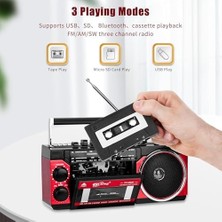 Vavis Kaset Çalar, Taşınabilir Kaset Teyp Çalar, Fm/am/sw Frekans Bandı Destekli Kaset Kaydedici, Kaset/bluetooth/kart Girişi/kayıt Özellikli, Pilli/elektrikli Kullanılabilir, PX-250BT (Kırmızı)