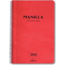 Vavis Manilla Ofis Defter A4 Kareli Kırmızı