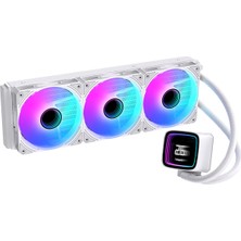 Gameline Hk-02 Isı Göstergeli 360MM Argb Sıvı Soğutucu Beyaz
