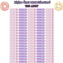 Atatuğ Hediyelik Kişiye Özel Donut Kalem Etiketi 125 Adet – Isim Baskılı Sticker