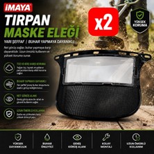 İmaya 2 Adet Eko Paket Tırpan Maskesi Eleği Yarı Camlı (Buhar Yapmaz)